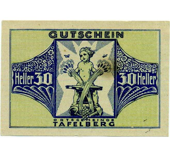 Банкнота 30 геллеров 1920 года Австрия — Тафельберг (Нотгельд) (Артикул: B2-14011) — Фото №1