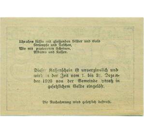 10 геллеров 1920 года Австрия — Коммуна Штрас-ин-Штайермарк (Нотгельд) — Фото №2