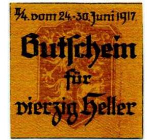 40 геллеров 1917 года Австрия — Коммуна Гросраминг (Нотгельд) — Фото №1