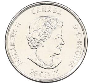 25 центов 2017 года Канада «125 лет Кубку Стенли» — Фото №2