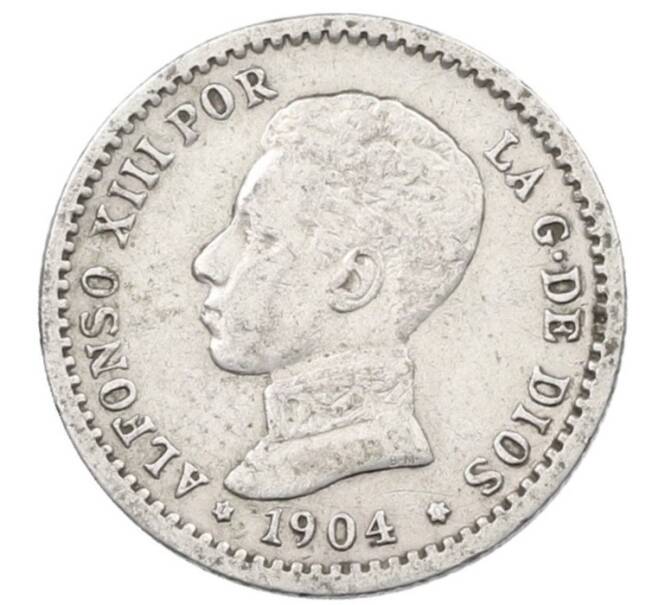Монета 50 сентимо 1904 года Испания (Артикул: K10-1521) — Фото №1