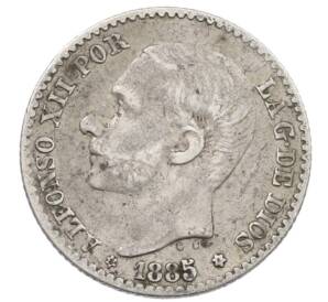 50 сентимо 1885 года Испания — Фото №1