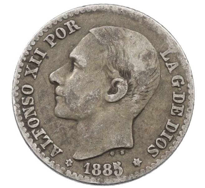 Монета 50 сентимо 1885 года Испания (Артикул: K10-1528) — Фото №1