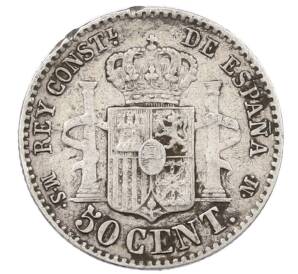 50 сентимо 1881 года Испания — Фото №2
