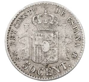 50 сентимо 1880 года Испания — Фото №2