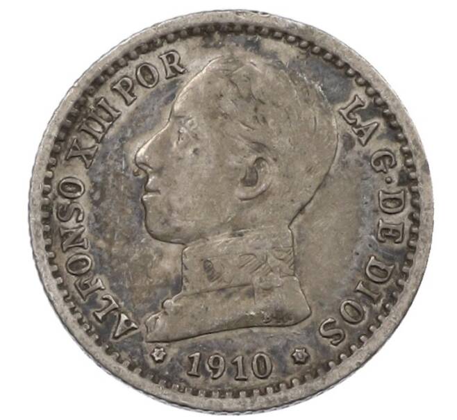 Монета 50 сентимо 1910 года Испания (Артикул: K10-1536) — Фото №1