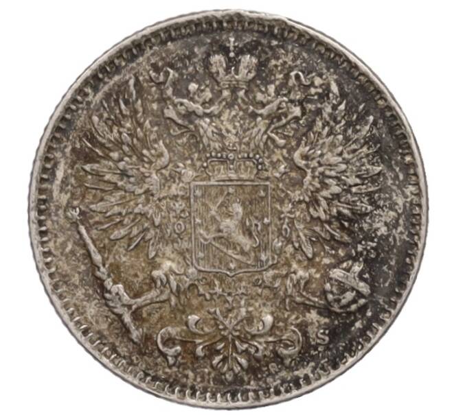 Монета 50 пенни 1917 года Русская Финляндия (Орел с коронами) (Артикул: K10-1605) — Фото №2