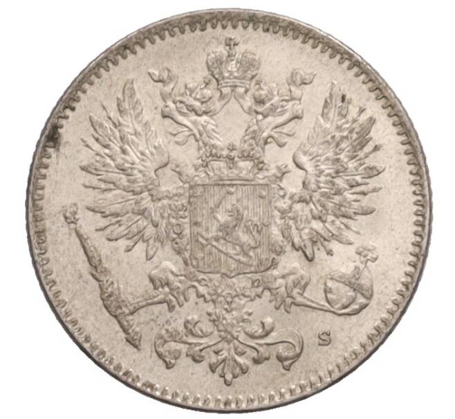 Монета 50 пенни 1917 года Русская Финляндия (Орел с коронами) (Артикул: K10-1606) — Фото №2