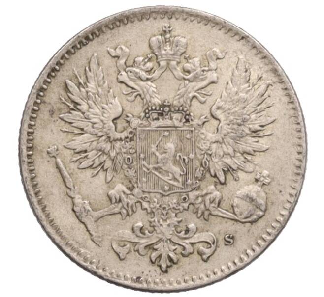 Монета 50 пенни 1917 года Русская Финляндия (Орел с коронами) (Артикул: K10-1610) — Фото №2