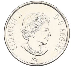 25 центов 2017 года Канада «150 лет Конфедерации — Надежда на зеленое будущее» — Фото №2