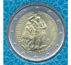 2 евро 2019 года Ватикан — 25 лет завершению реставрации Сикстинской капеллы в подарочном буклете — Фото №1