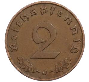 2 рейхспфеннига 1939 года J Германия — Фото №2