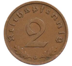 2 рейхспфеннига 1939 года G Германия — Фото №2