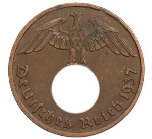 2 рейхспфеннига 1937 года D Германия — Фото №1