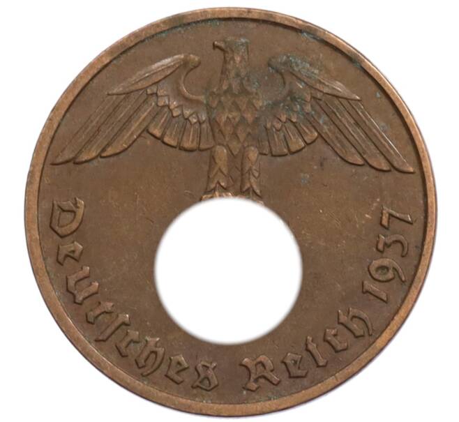 Монета 2 рейхспфеннига 1937 года D Германия (Артикул: K10-1636) — Фото №1