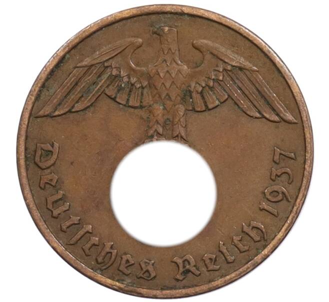 Монета 2 рейхспфеннига 1937 года A Германия (Артикул: K10-1642) — Фото №1
