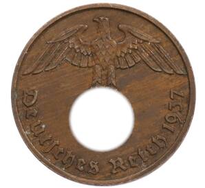 2 рейхспфеннига 1937 года D Германия — Фото №1