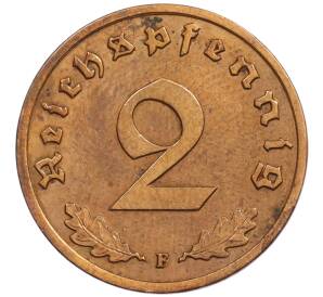 2 рейхспфеннига 1937 года F Германия — Фото №2
