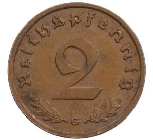 2 рейхспфеннига 1938 года G Германия — Фото №2