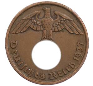 2 рейхспфеннига 1937 года D Германия — Фото №1