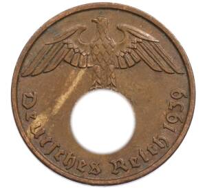 2 рейхспфеннига 1939 года J Германия — Фото №1