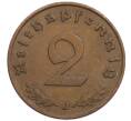 Монета 2 рейхспфеннига 1939 года J Германия (Артикул: K10-1665) — Фото №2