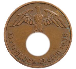 2 рейхспфеннига 1938 года F Германия — Фото №1