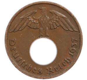 2 рейхспфеннига 1937 года D Германия — Фото №1