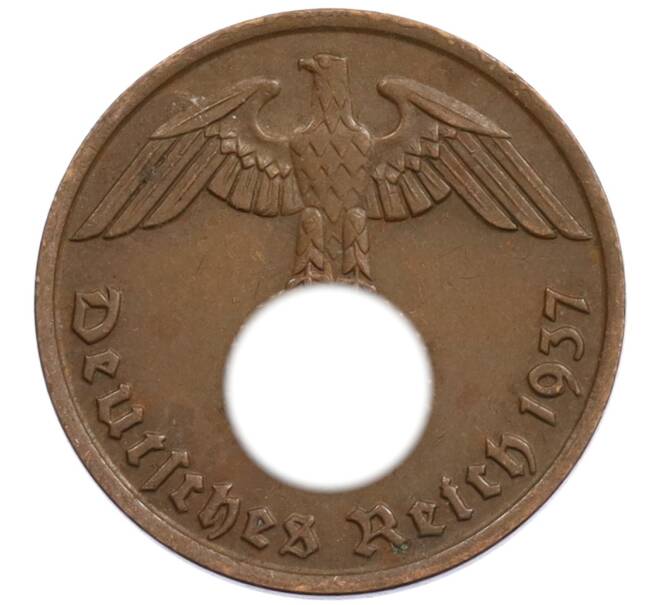 Монета 2 рейхспфеннига 1937 года D Германия (Артикул: K10-1676) — Фото №1