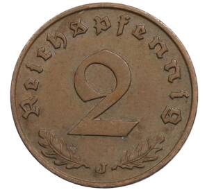2 рейхспфеннига 1938 года J Германия — Фото №2