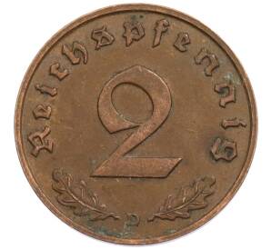 2 рейхспфеннига 1937 года D Германия — Фото №2