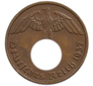 2 рейхспфеннига 1937 года D Германия — Фото №1