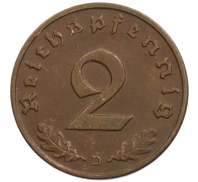 Монета 2 рейхспфеннига 1937 года D Германия (Артикул: K10-1687) — Фото №2