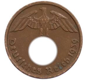 2 рейхспфеннига 1939 года D Германия — Фото №1