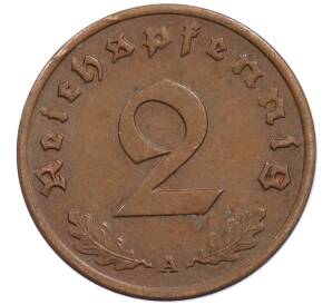 2 рейхспфеннига 1939 года A Германия — Фото №2