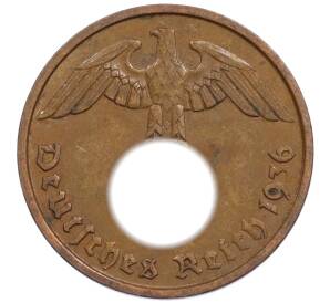 2 рейхспфеннига 1936 года D Германия — Фото №1