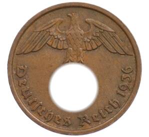 2 рейхспфеннига 1936 года D Германия — Фото №1