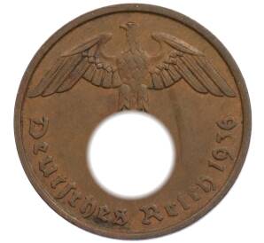2 рейхспфеннига 1936 года D Германия — Фото №1