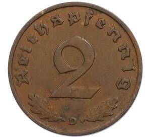 2 рейхспфеннига 1936 года D Германия — Фото №2