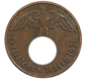 2 рейхспфеннига 1936 года D Германия — Фото №1