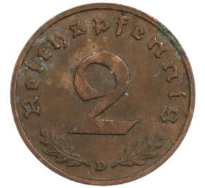 2 рейхспфеннига 1936 года D Германия — Фото №2