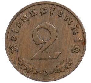2 рейхспфеннига 1936 года D Германия — Фото №2
