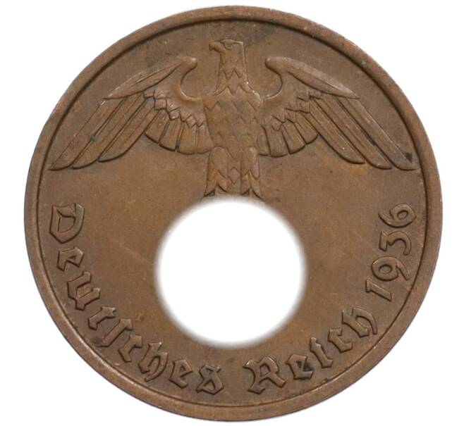 Монета 2 рейхспфеннига 1936 года D Германия (Артикул: K10-1717) — Фото №1