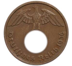 2 рейхспфеннига 1936 года D Германия — Фото №1