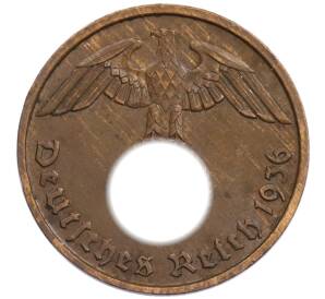 2 рейхспфеннига 1936 года D Германия — Фото №1