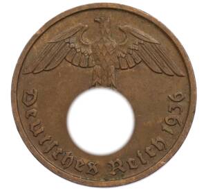 2 рейхспфеннига 1936 года D Германия — Фото №1