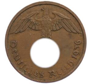 2 рейхспфеннига 1936 года D Германия — Фото №1