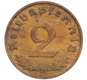 2 рейхспфеннига 1936 года D Германия — Фото №2