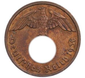 2 рейхспфеннига 1936 года D Германия — Фото №1