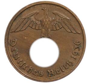 2 рейхспфеннига 1936 года D Германия — Фото №1